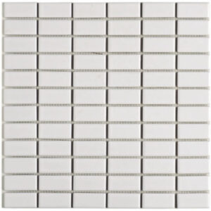 Pastilhas de Porcelana | Retangular | Branco | 2,5x5cm